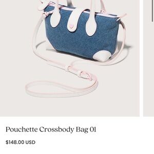 Stoney Clover Lane Denim and White Crossbody Bag